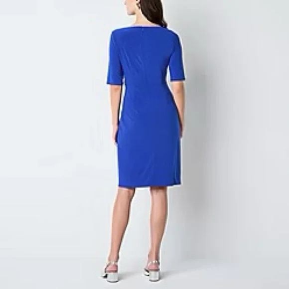 Laura Jeffries Elbow Sleeve Sheath Dress - Picture 4 of 7